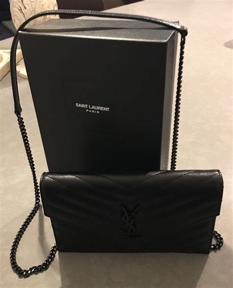 saint laurent mini ysl wallet on chain in smooth leather|WALLETS ON CHAIN .